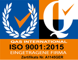 Q-Siegel - AGR Markmann ist qualifiziert nach ISO 9001:2015